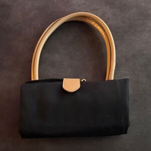 Elegant Black and Tan Women's folding tote bag